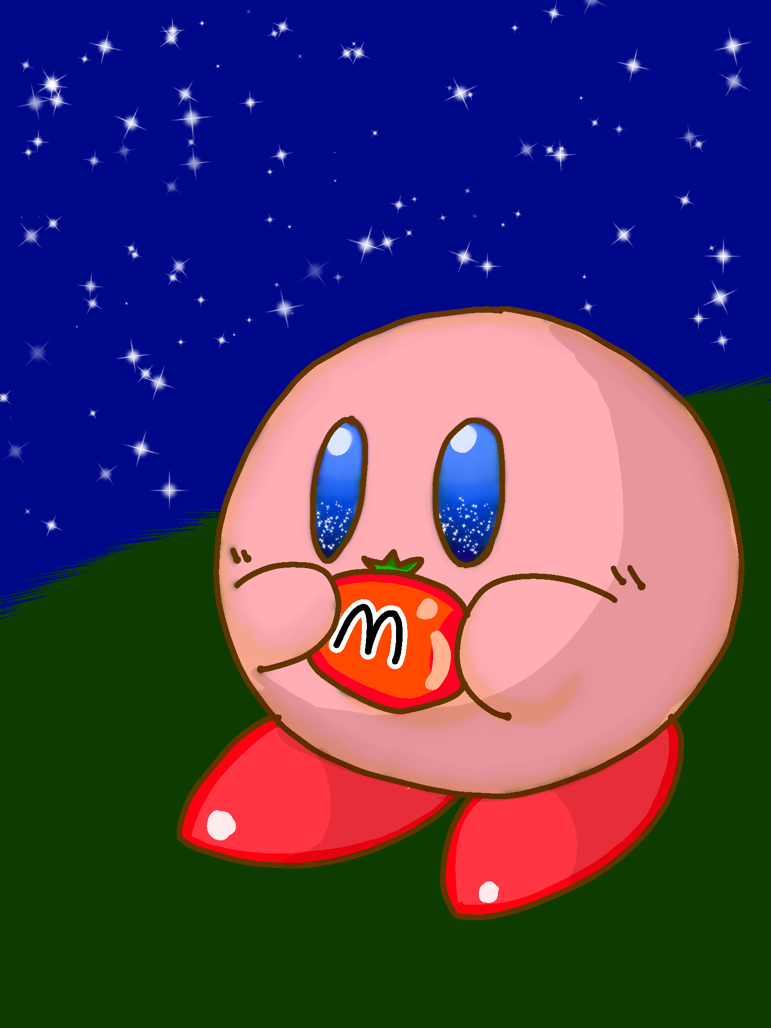 カービィと トマトと 夜空と ポジョペンヌ Pen Illustrations Art Street