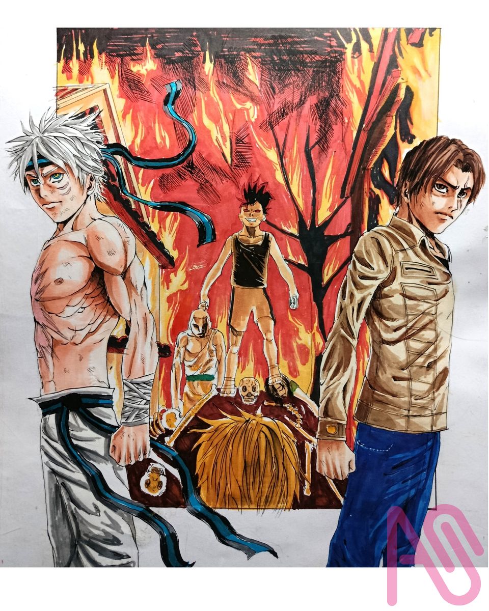 Manga 2018 04 Illust of DartC illustration art anime character manga handdrawn alcoholmarkers