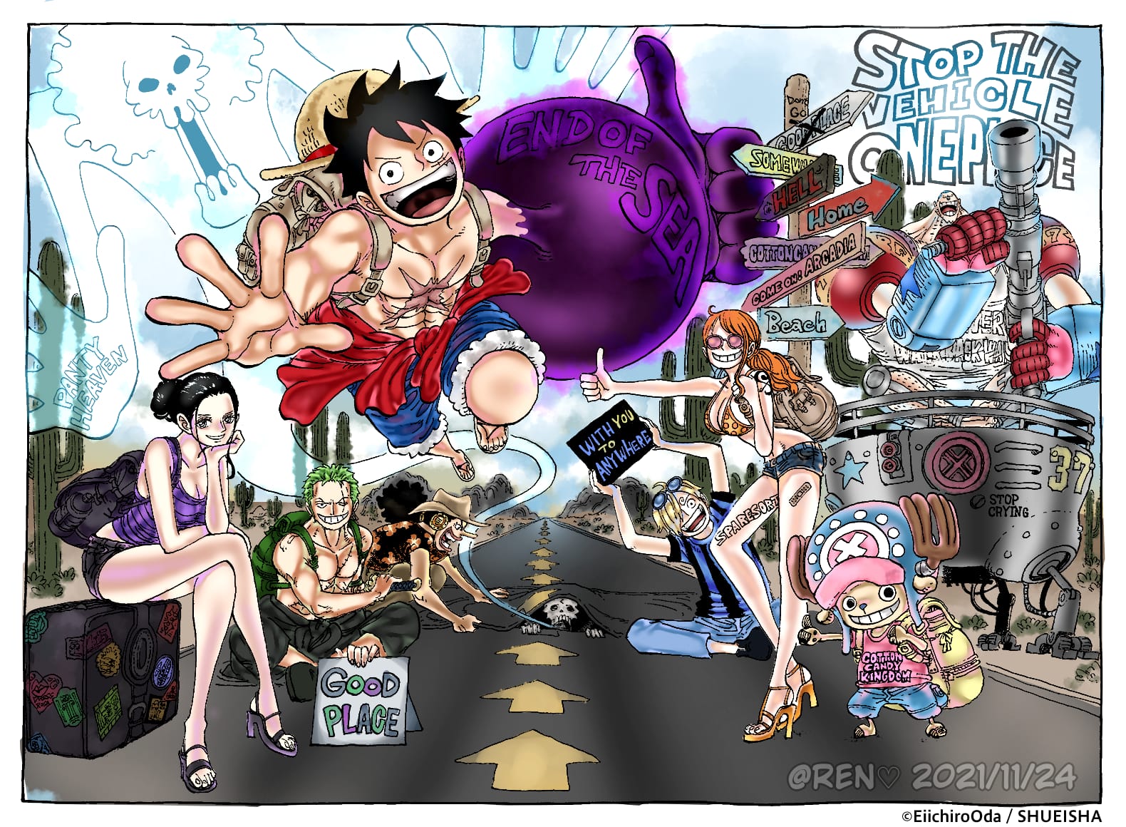 Traveling With The Strawhats ଘ ੭ ᐛ Ren Illustrations Art Street