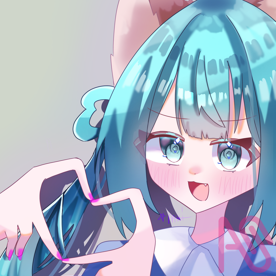 【爆遅刻】フォロワーさん150人＋38人ありがとう！！ Illust of むいむぎᐡ.  ̫ .ᐡ girl dog cute medibangpaint kawaii 代理 平成 むぎ