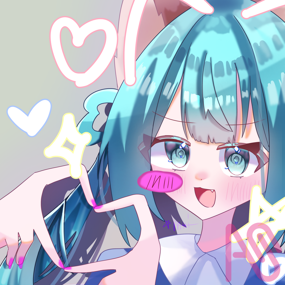 【爆遅刻】フォロワーさん150人＋38人ありがとう！！ Illust of むいむぎᐡ.  ̫ .ᐡ girl dog cute medibangpaint kawaii 代理 平成 むぎ