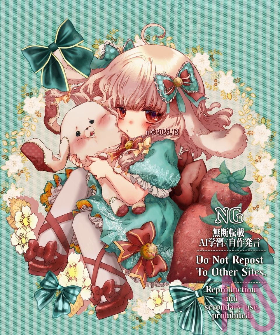 🍓🐰 Illust of n アバター girl medibangpaint うさ耳 strawberry アバターイラスト