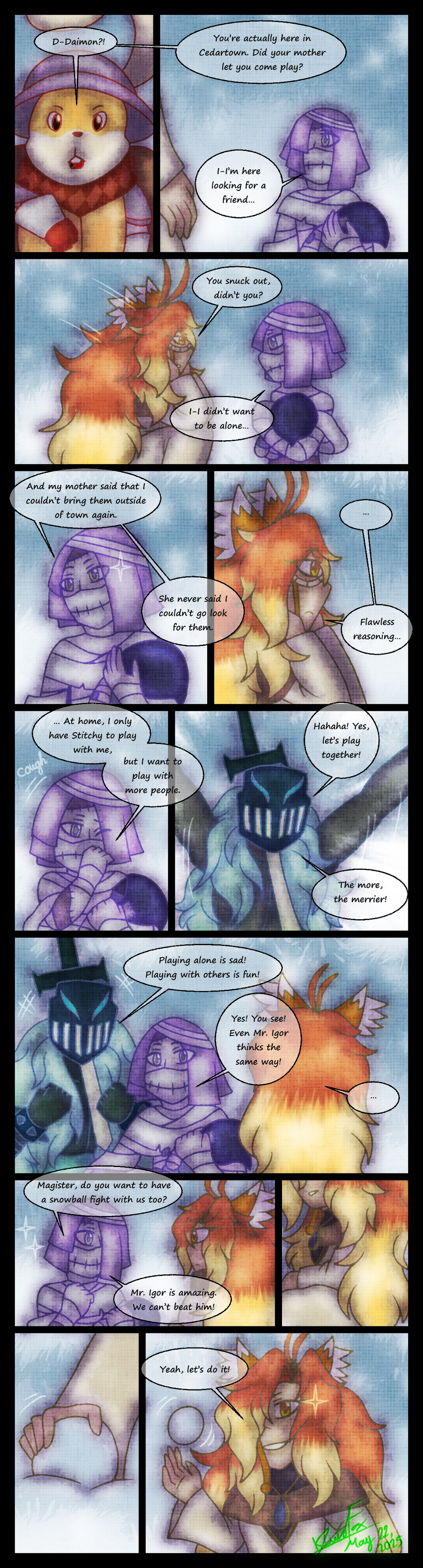 Snowball Showdown Illust of KurobaFox1412 medibangpaint AFKjourney kurobafox1412art magisterfox afkchippy afkigor afkdaimon