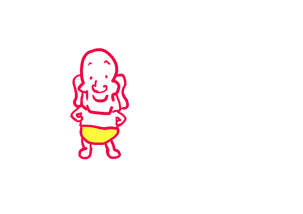 左手で描いたオジサン 豆大福 イラスト Art Street アートストリート