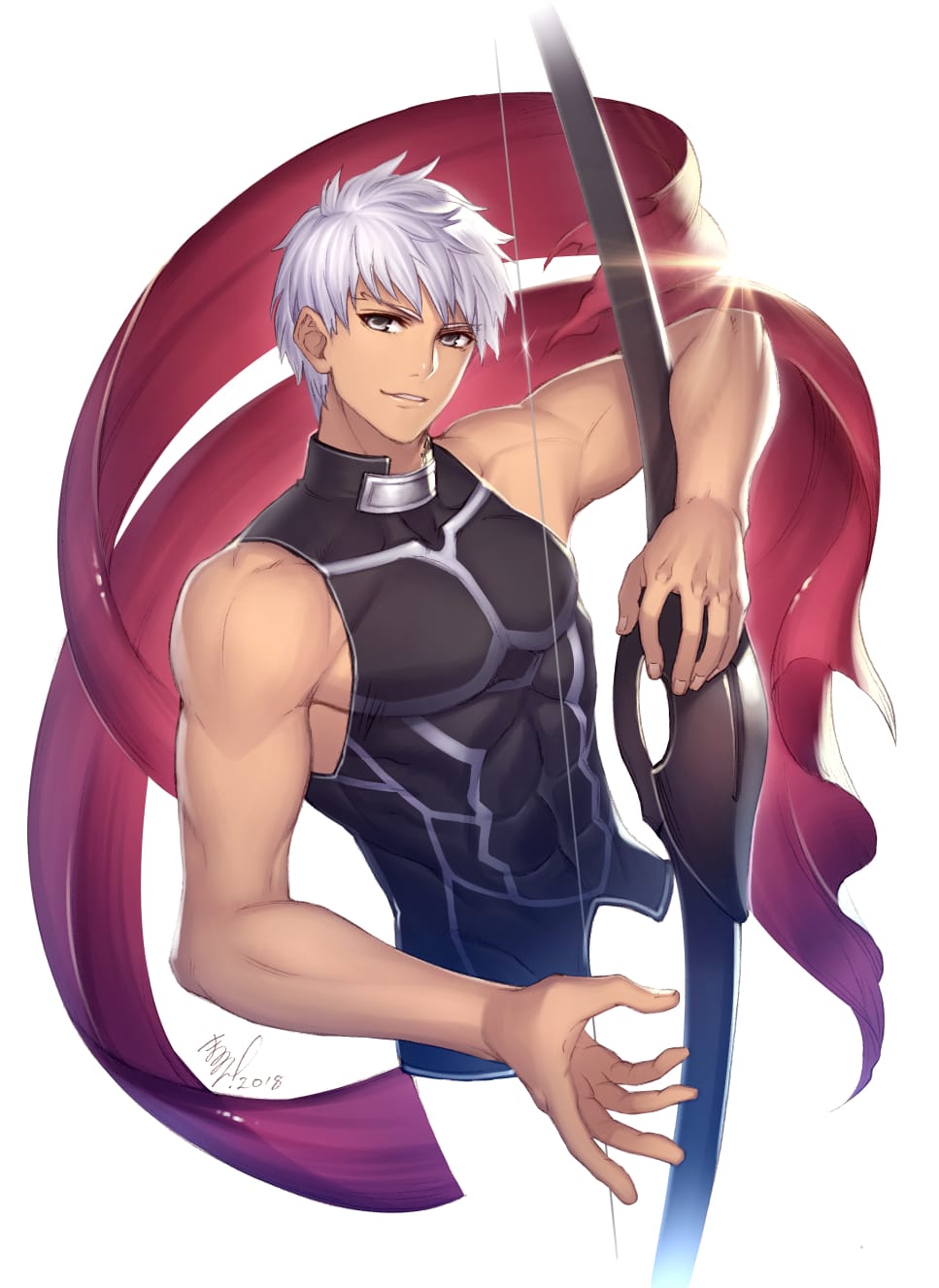 つなガ〜ル　アーチャー　エミヤ Fate アーチャー エミヤ タペストリー 等身大 書き下ろし UBW