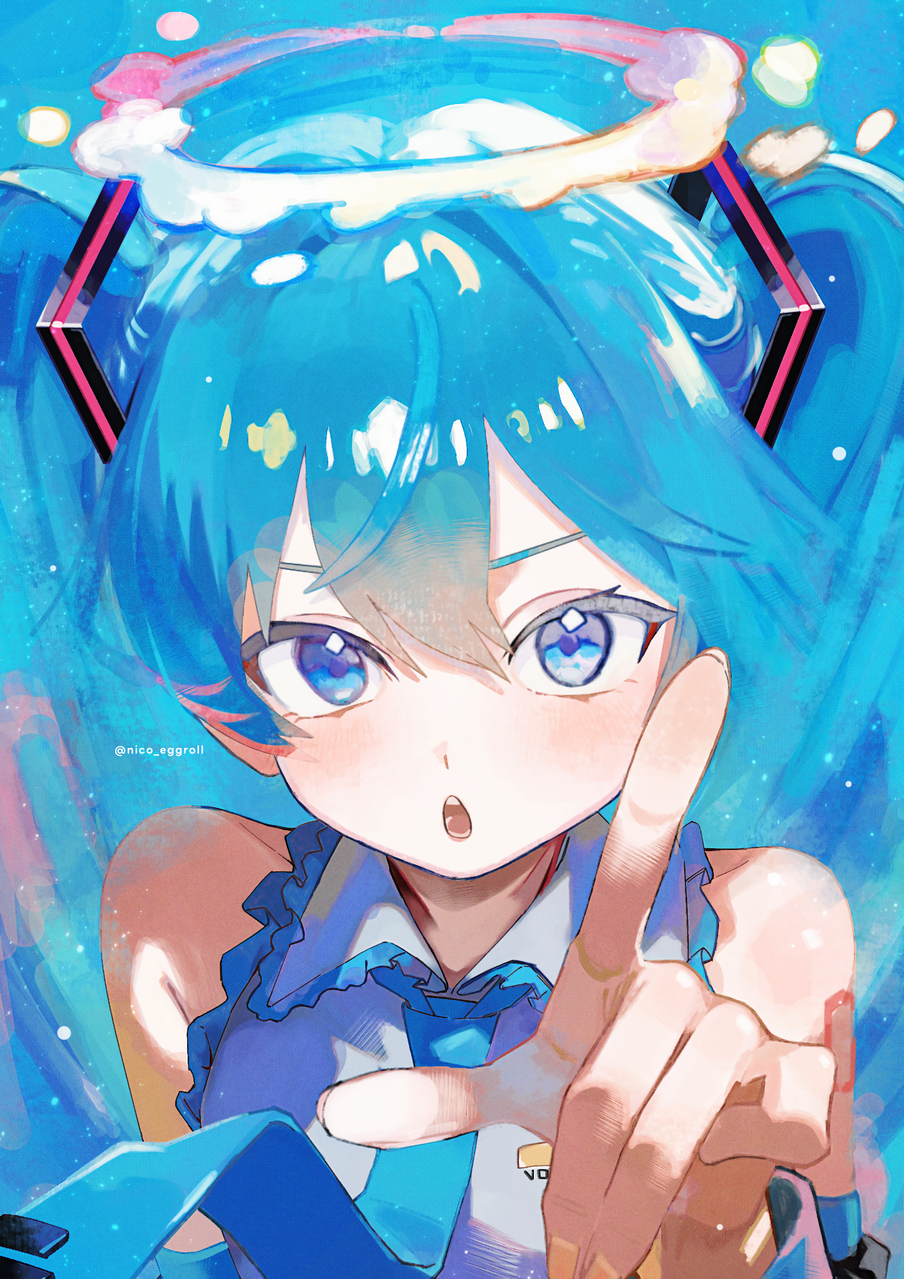 ね Illust of eggroll☆ girl 描いてみた hatsunemiku VOCALOID illustration ibispaint ミク ミクちゃん