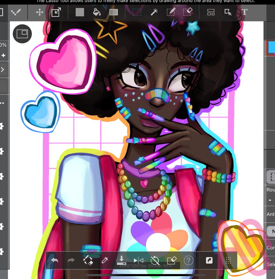 🌈>w<🌈 Illust of Lim3soda76___ illustration oc rainbow aesthetic