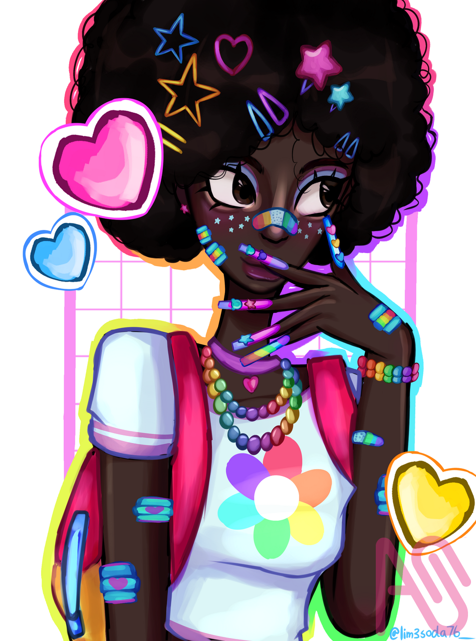 🌈>w<🌈 Illust of Lim3soda76___ illustration oc rainbow aesthetic