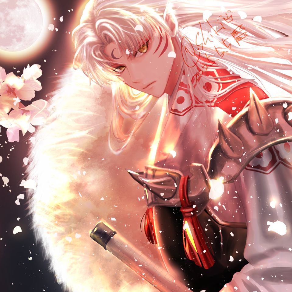 殺生丸様 Illust of Shiki fanfic sakura illustration art anime male boy flower Inuyasha 殺生丸