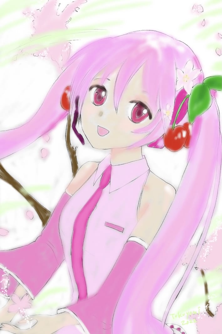 桜ミク 描いてみました Tukuyomi イラスト Art Street アートストリート