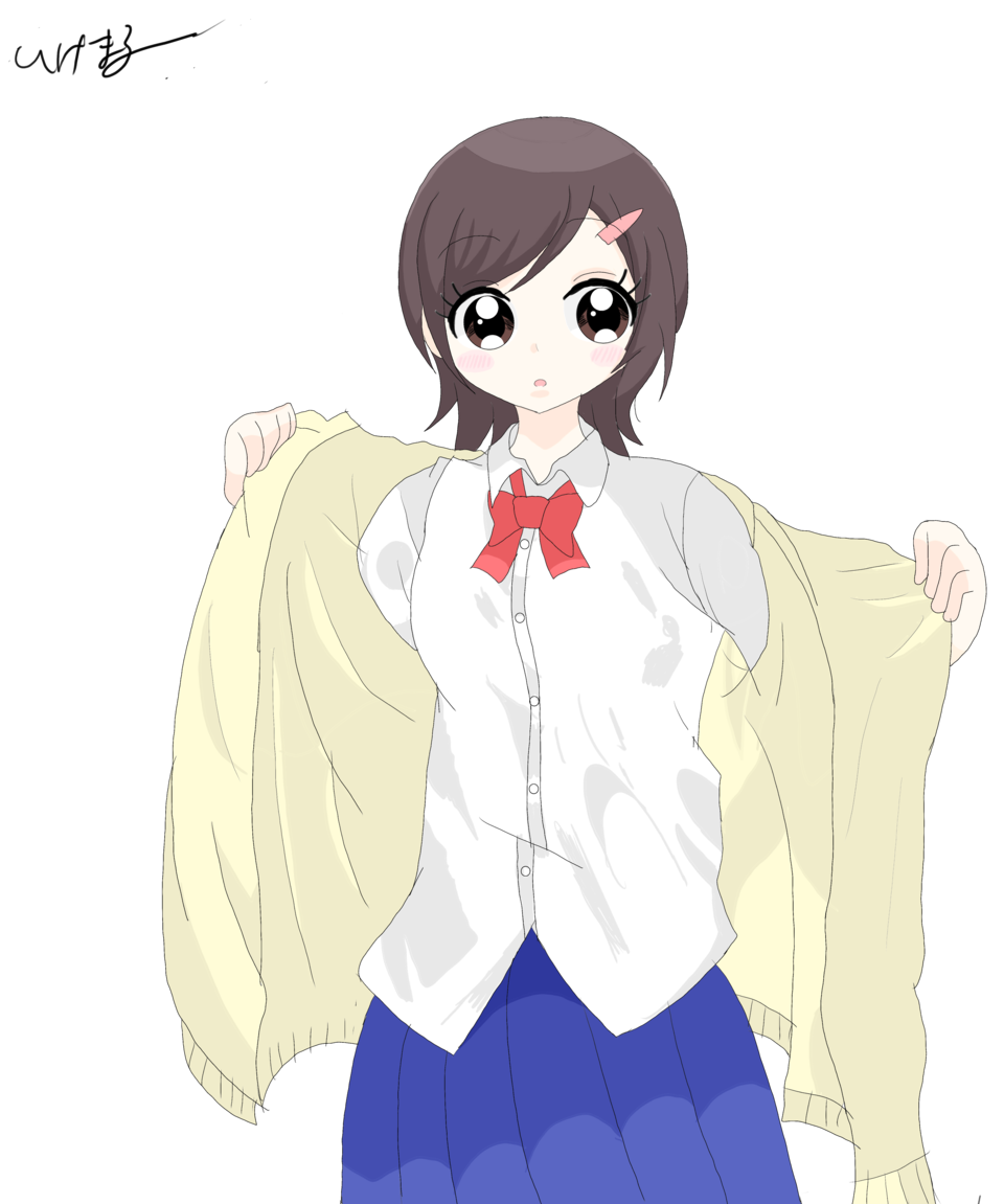 カーディガンを脱ぐところ いけまる Illustrations Art Street