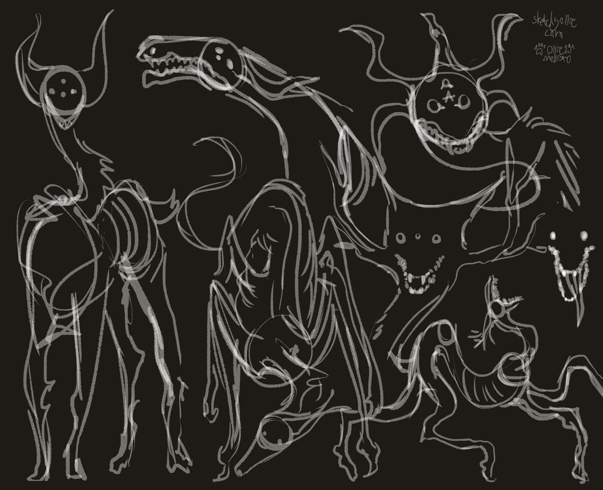 ghosty concepts Illust of 🐾 !! olea !! 🐾 doodle sketch creepy ThatWeirdOlliePerson