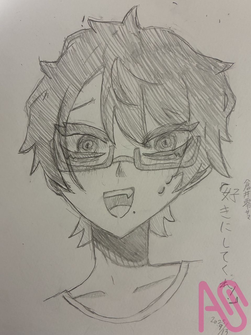 ｢好きにしてくれ！｣ Illust of deer fanart 重音テト 落描き monochrome ボカロ曲 analog へたくそ注意 好きにしてくれ！