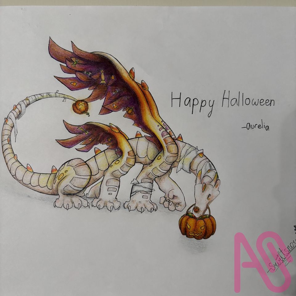 HAPPY HALLOWEEN! -Aurelia Illust of xSwift_Snow dragon Halloween HappyHalloween Aurelia