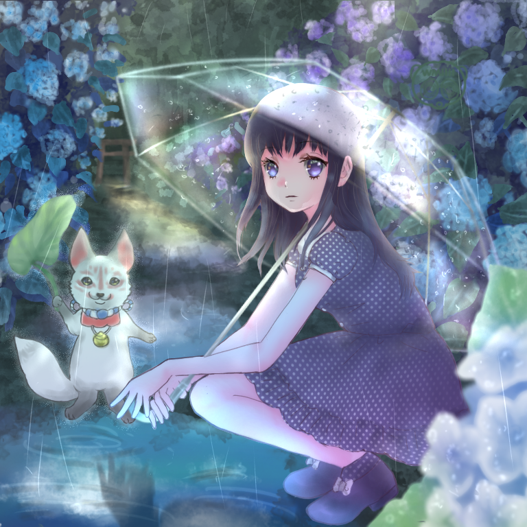 紫陽花の小径 After The Rain スローロリス１号 イラスト Art Street アートストリート