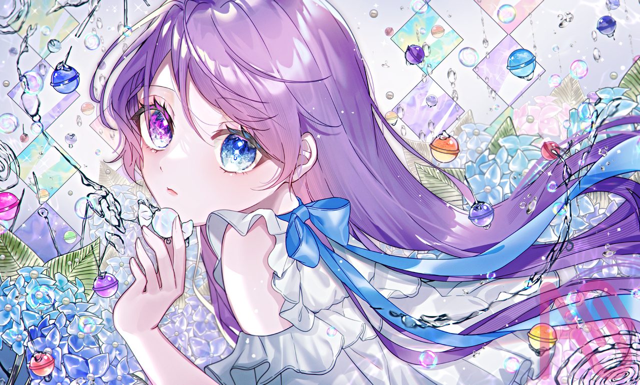 Candy Rain🍬⋆̩☔*̣̩🍬 Illust of 都良 ARTstreetMonthlyIllustrationContestMayThemeCandy girl illustration original イラストレーション flower illustrations
