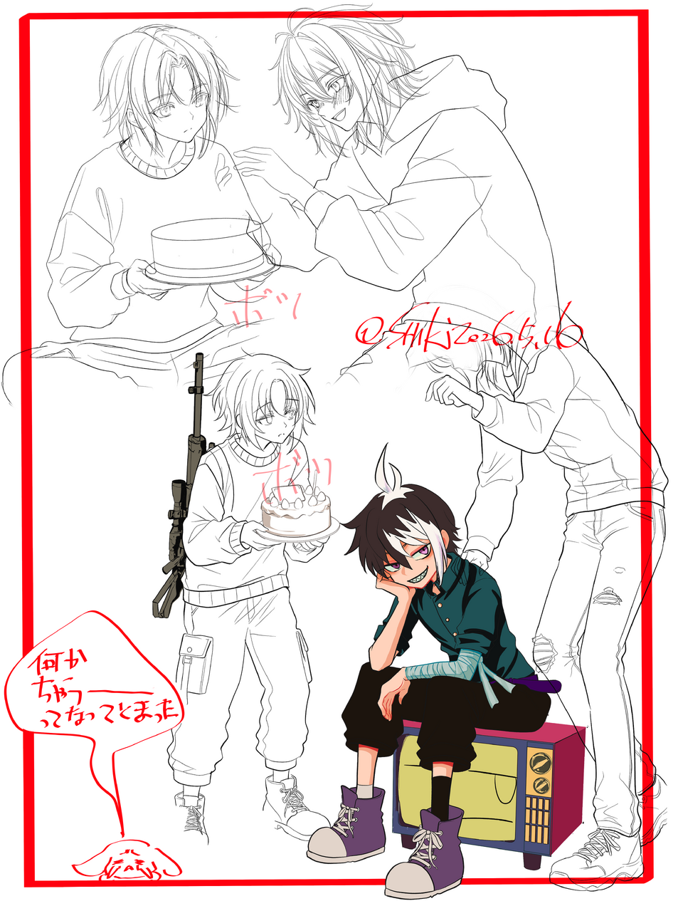 63°さんHappy birthday🎂 Illust of IchiiShiki girl female illustration art かっこいい digital male boy 代理 18℃