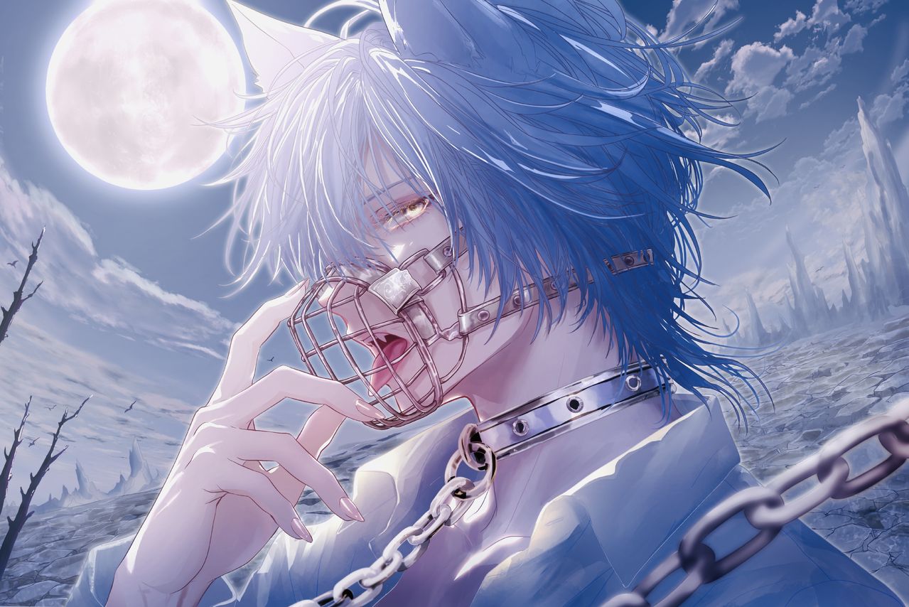 Dilemma Illust of Shiki 息抜き illustration art original digital male boy oc background animal_ears