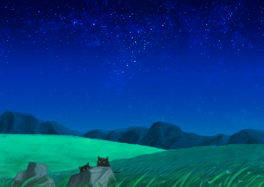 夜の草原 Zelauth イラスト Art Street アートストリート