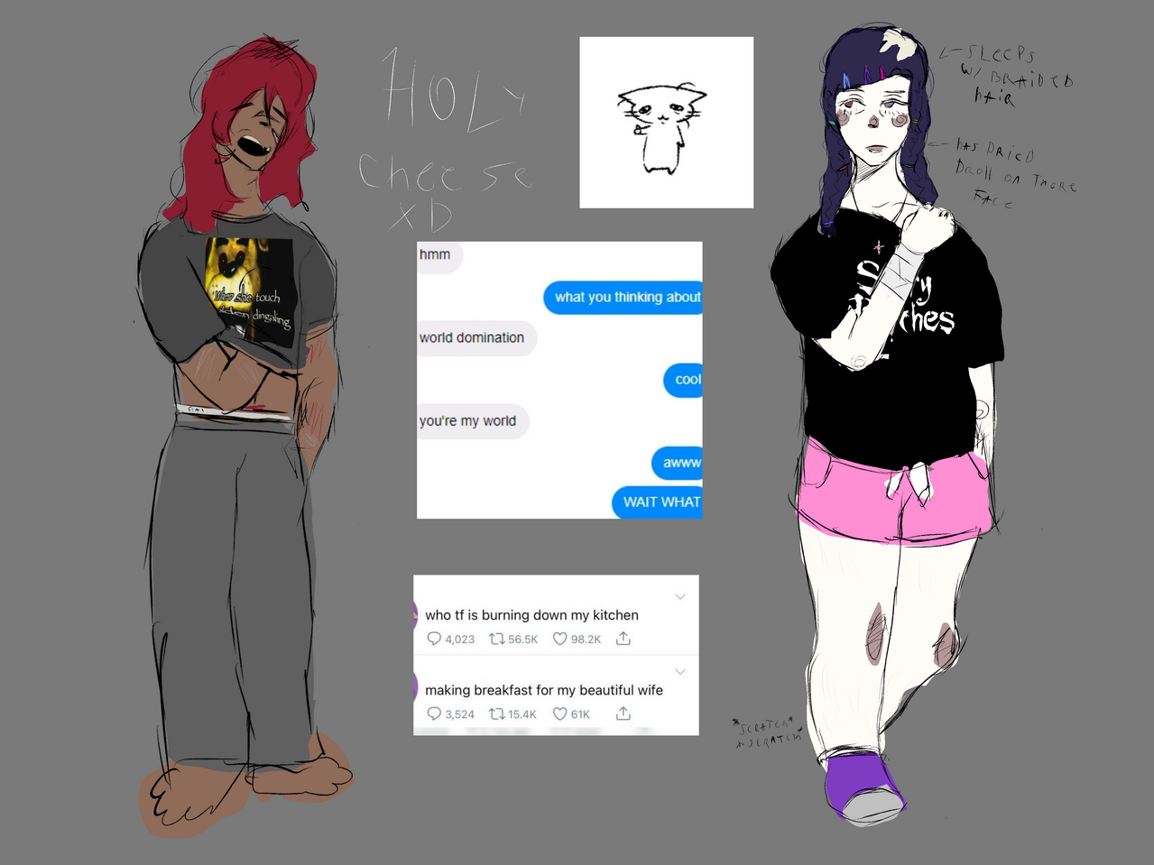 Art dump Illust of #no1 HOLY CHEESE XD HATER!! doodle Cheese.