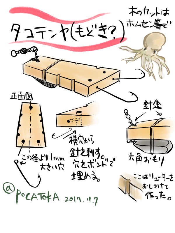 タコ釣り タコテンヤの作り方 Pocatoka 插畫 Art Street