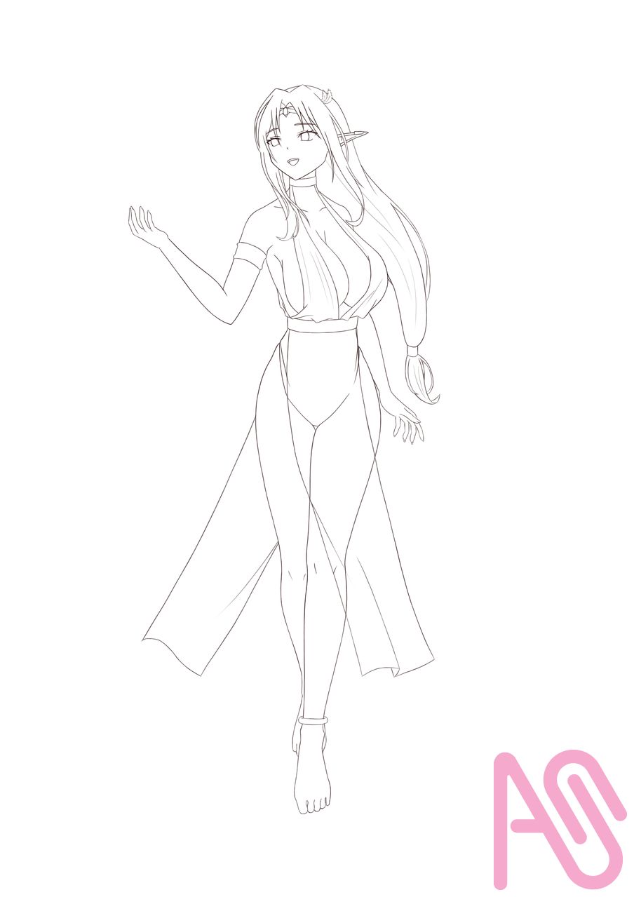 2025.10.16 新角色 艾爾薇亞人物設計 Illust of Ayane girl 原創角色 角色設計 精靈族