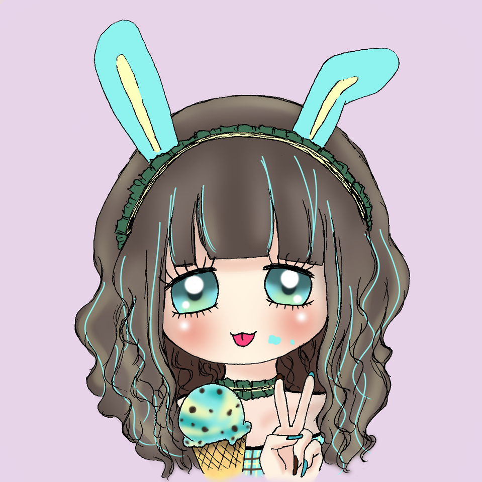 チョコミントが好きなうさぎちゃん Illustrations Art Street