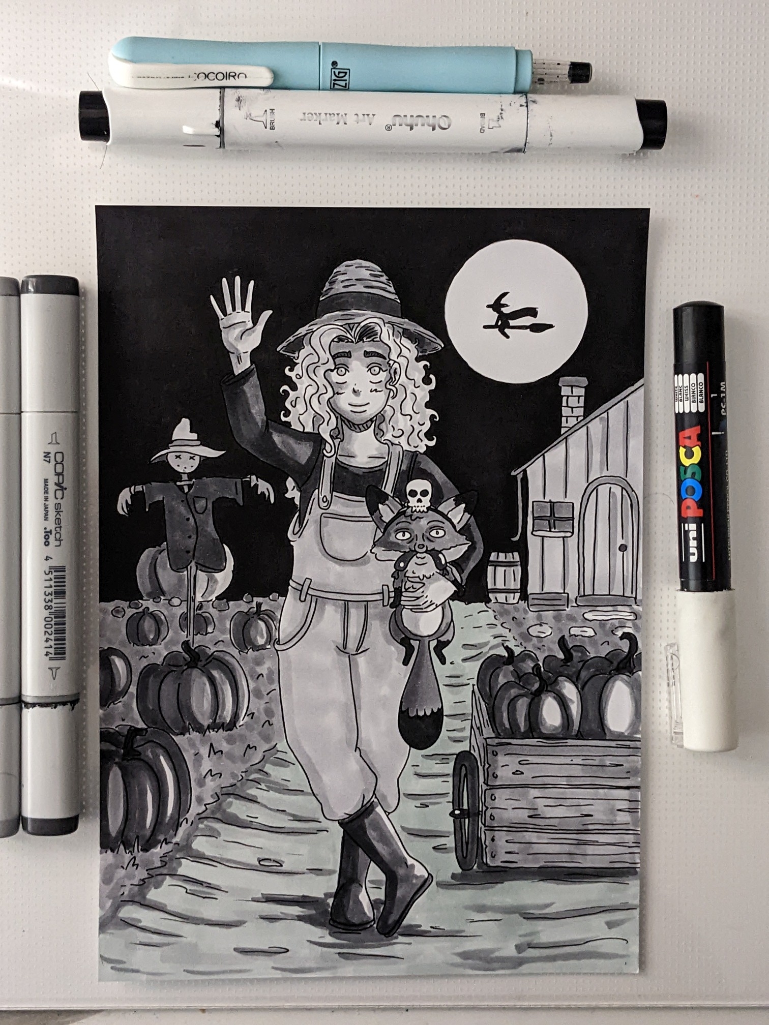 Inktober 2022 31.Farm Zettel - Illustrations ART street