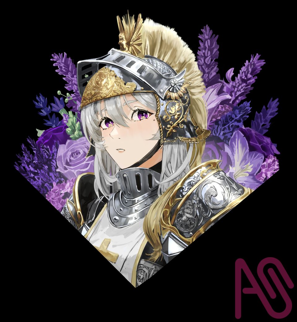 43 Illust of 四肆 騎士 girl original oc flower white_hair