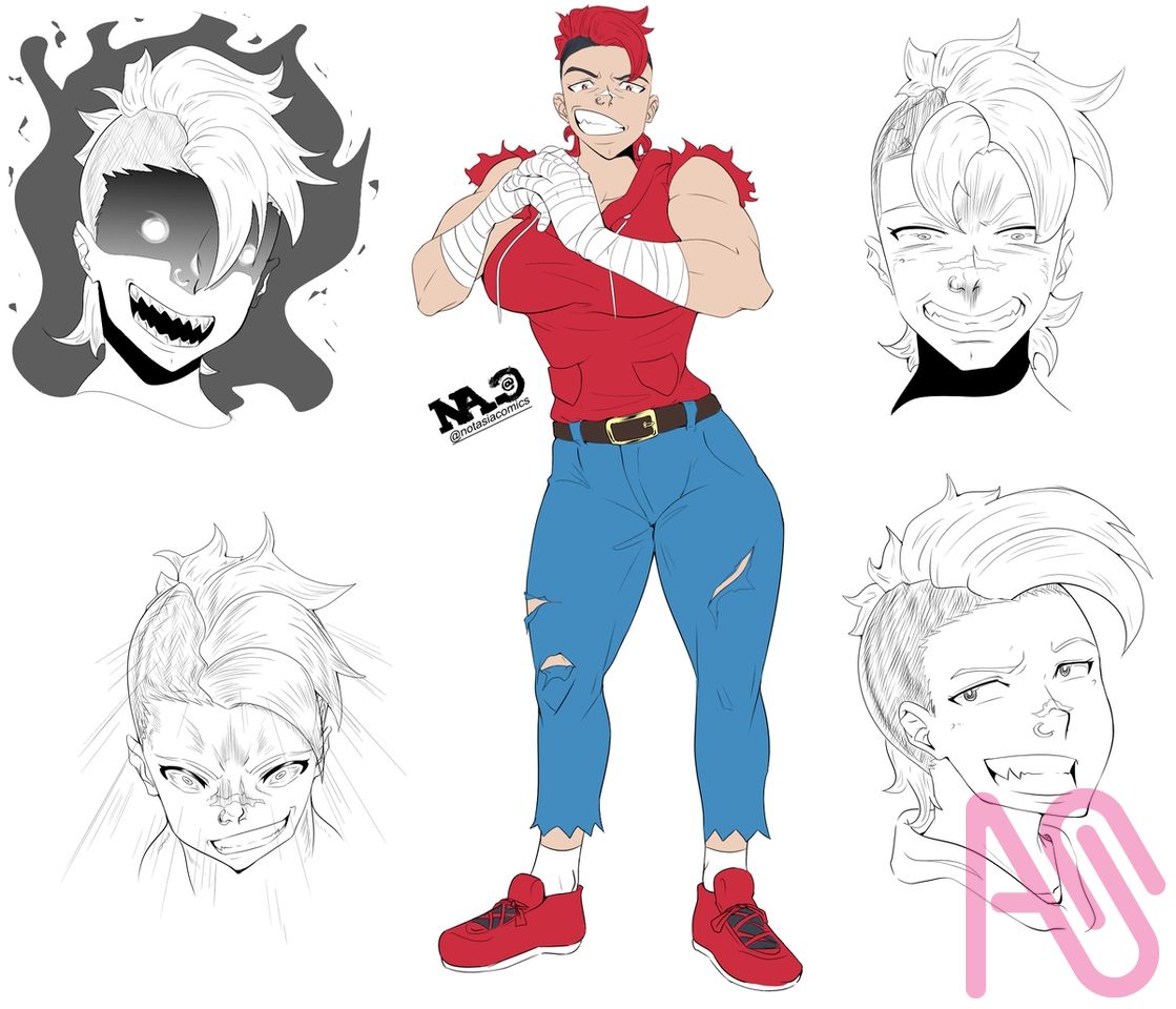 Commission done Illust of @notasiacomics woman oc cartoon characterdesign animeart mangaart referencesheet