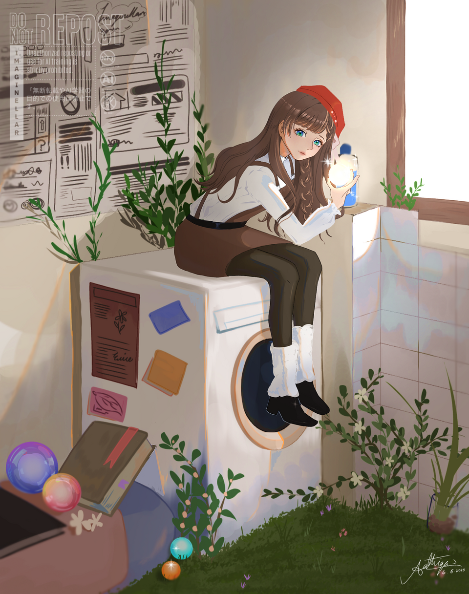 In Her Dreamworld  Illust of Imaginellar girl illustration digital color digitalpainting characterdesign Dream stylized artstreet Imaginellar