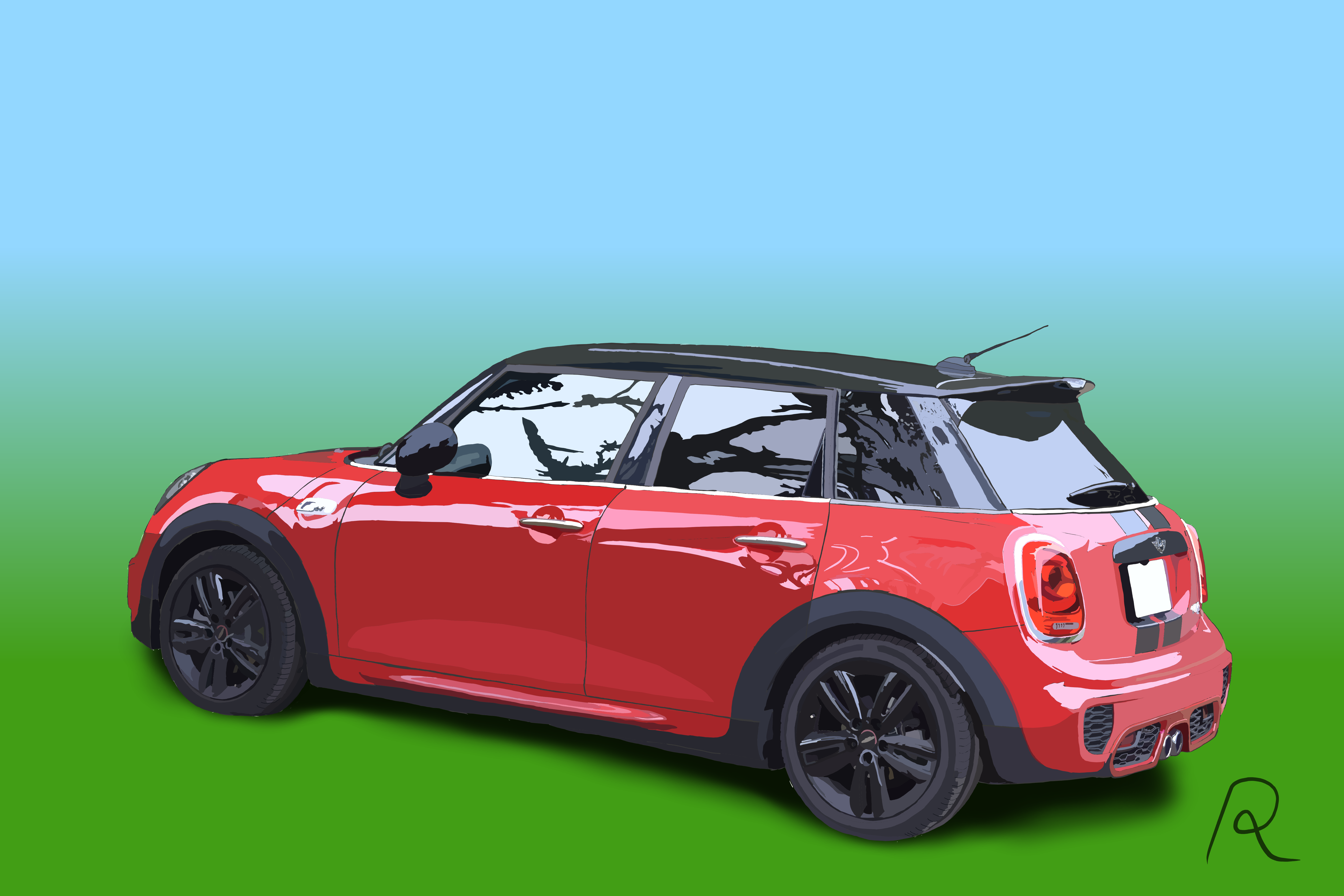 MINI Cooper S F55 raichome - 插畫 ART street