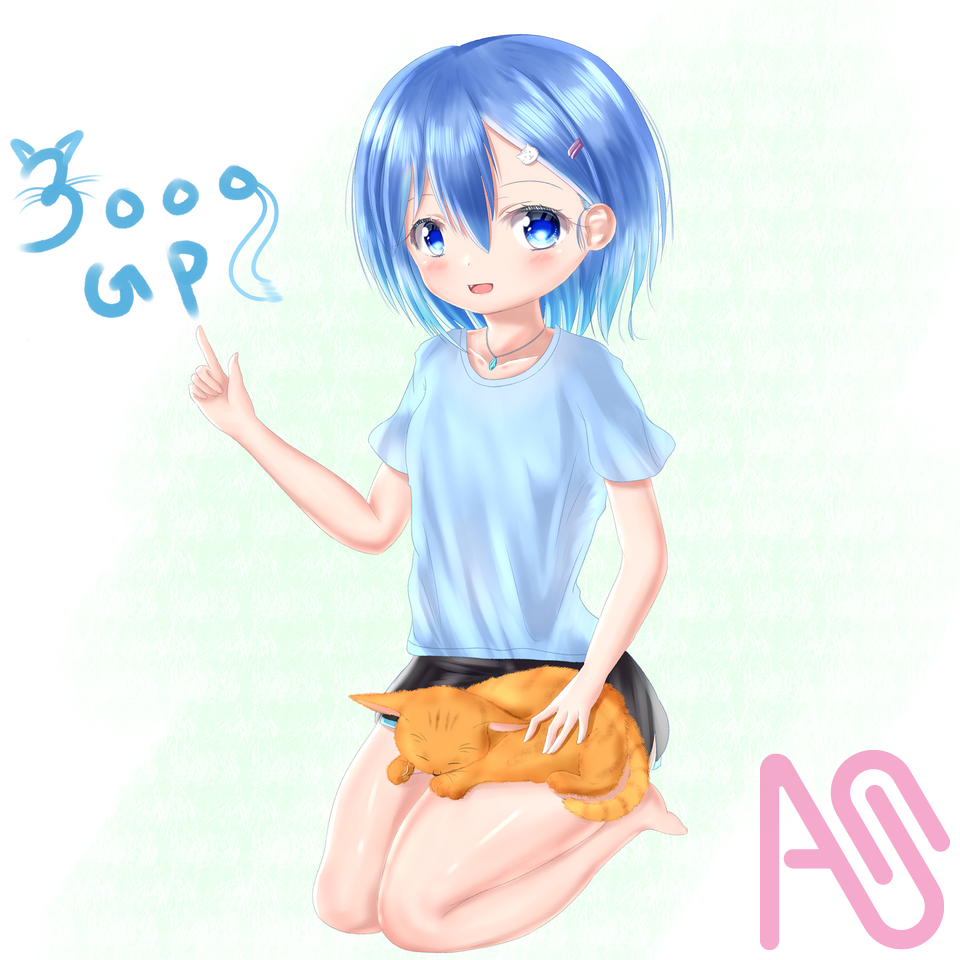 Chen Illust of 路邊的野猫 cat girl fanart cute kawaii loli よその子 過去絵 shorthair 絵柄が好みって人にフォローされたい