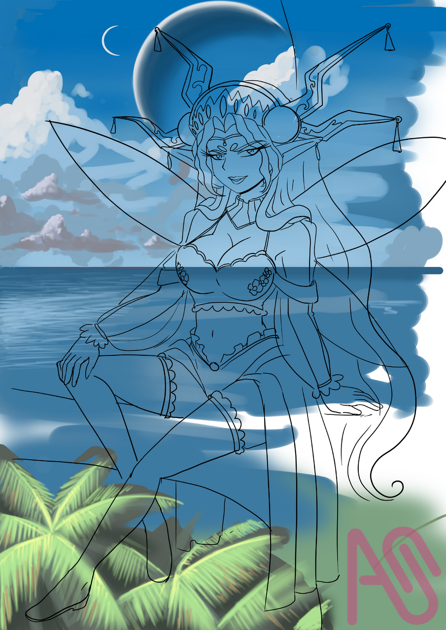  Primera Ilustración 2026 la hada de los besos Illust of poroniel-33 illustration original medibang color Android diseño criaturas personajes