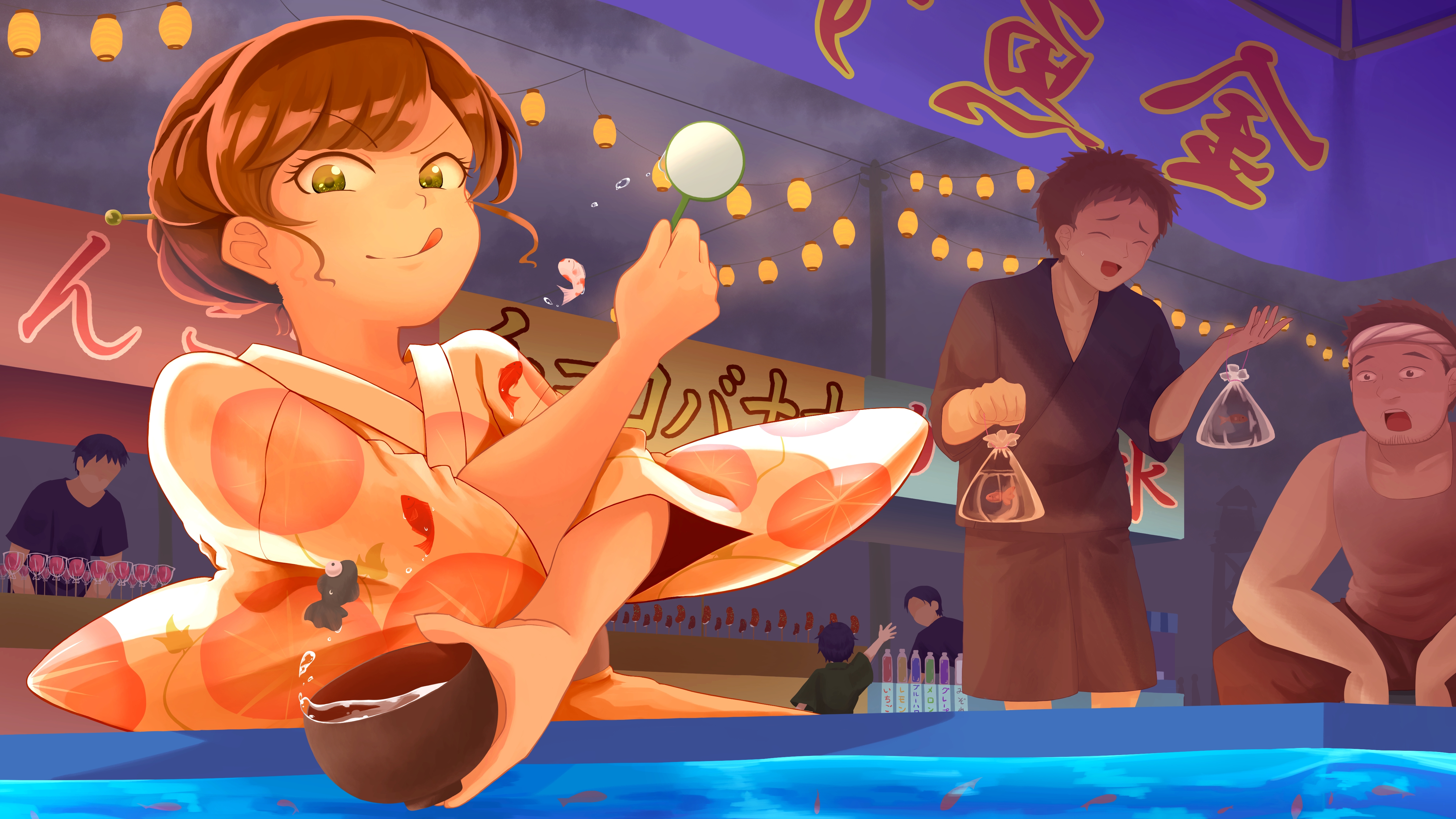 金魚すくいマスター 蕎摂 Illustrations Art Street 金魚すくいマスター 蕎摂 Illustrations Art Street