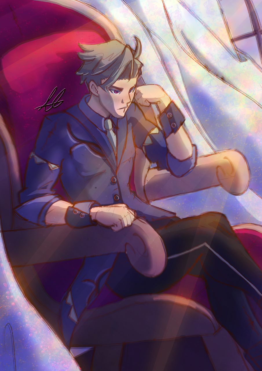 Sitting pose: By Little_Spacy Illust of LittleSpacy painting drawing art anime manga medibangpaint digital boy