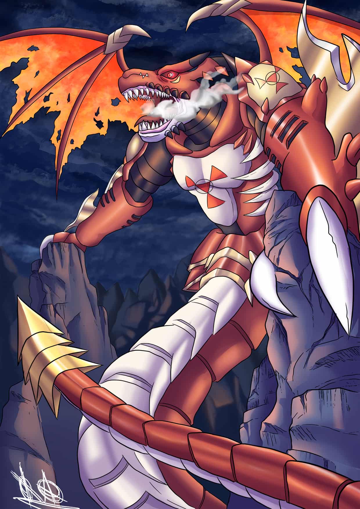 Megidramon Dragon Of The Chaos Xen Art イラスト Art Street アートストリート