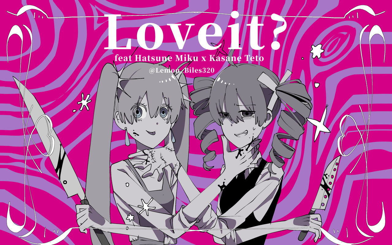 Loveit? Illust of Biles fanfic hatsunemiku VOCALOID 重音テト loveit? cute kawaii Loveit クジマ マイア
