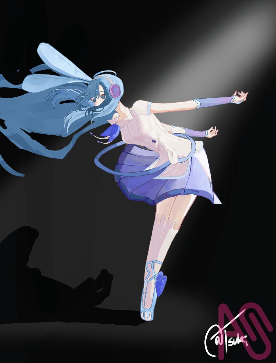 Ice Rabbit! 🩵 🐰  Illust of Tsukii illustration Icerabbit