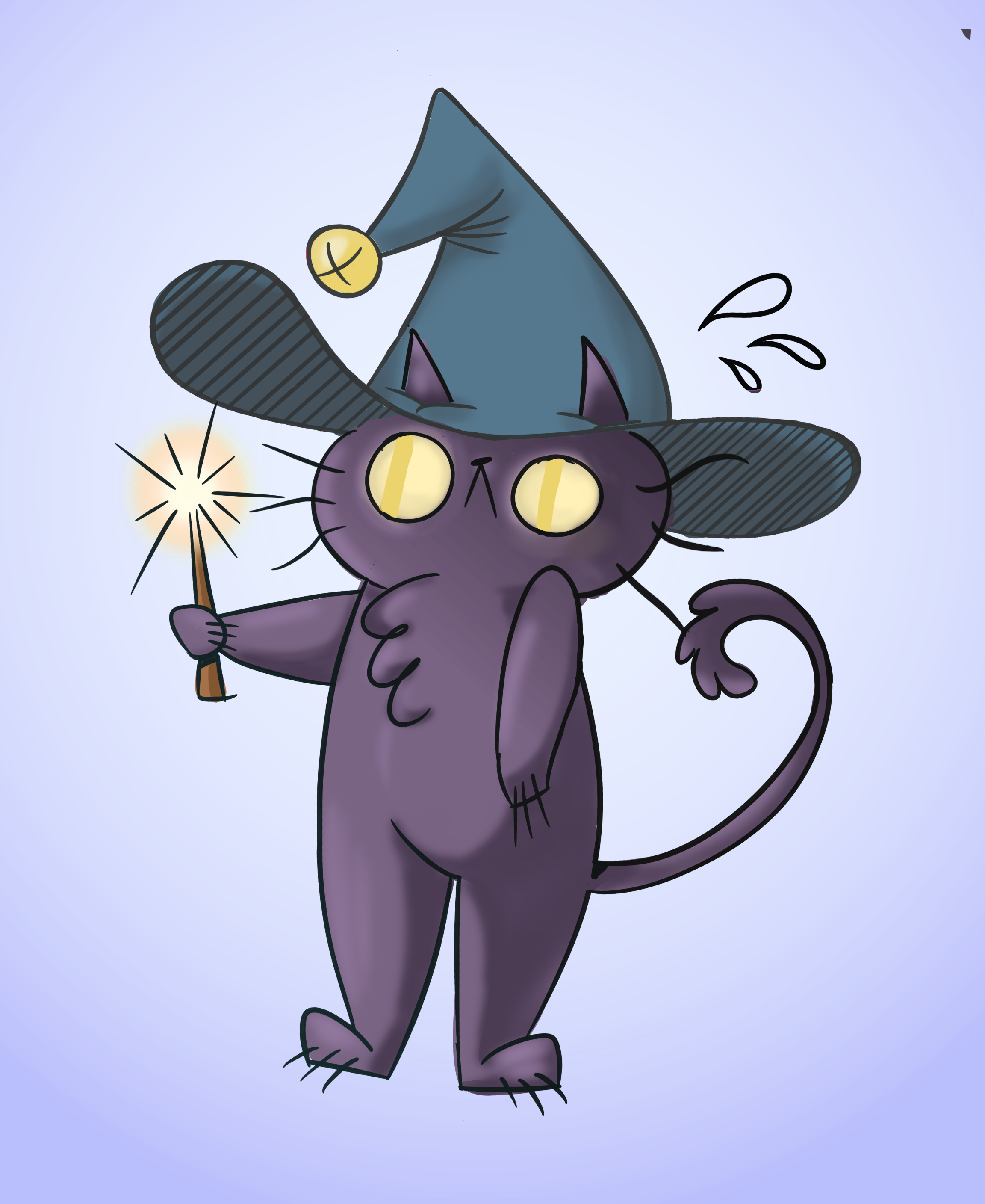 魔法使いの猫　Witch's Cat magic cat Ms.Flowers - Illustrations ART street