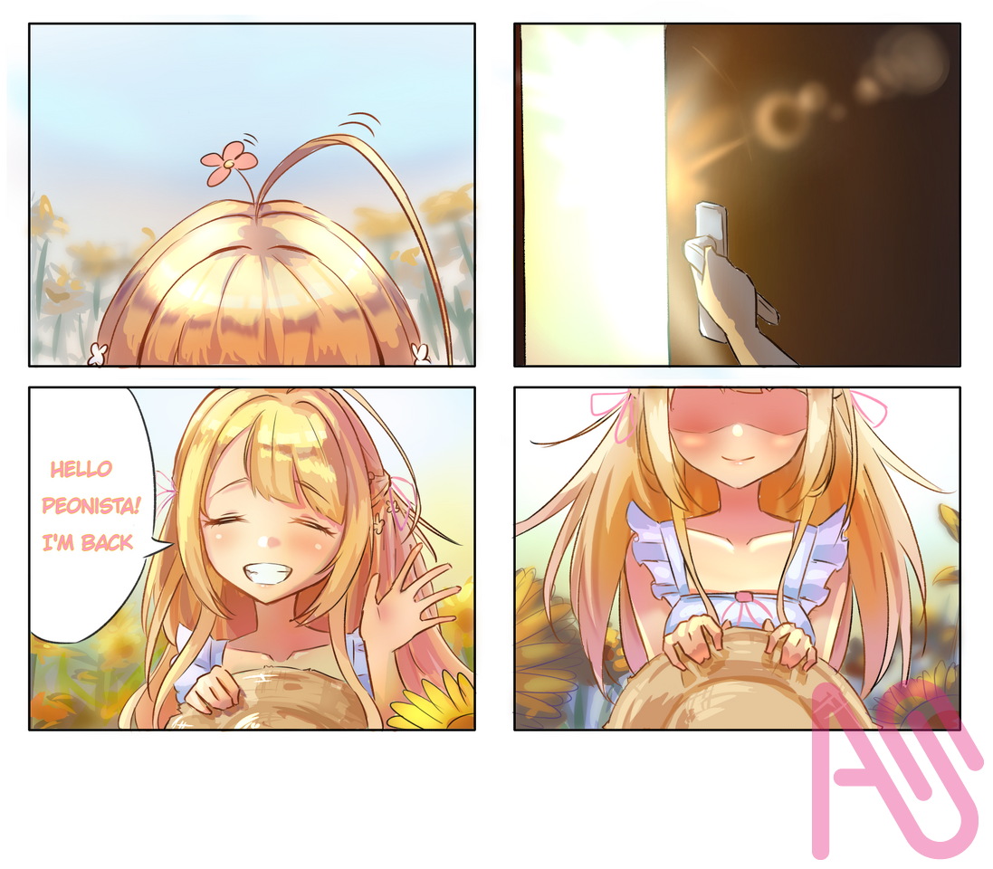 Peo is back!!!! Illust of MinG girl 4コマ漫画