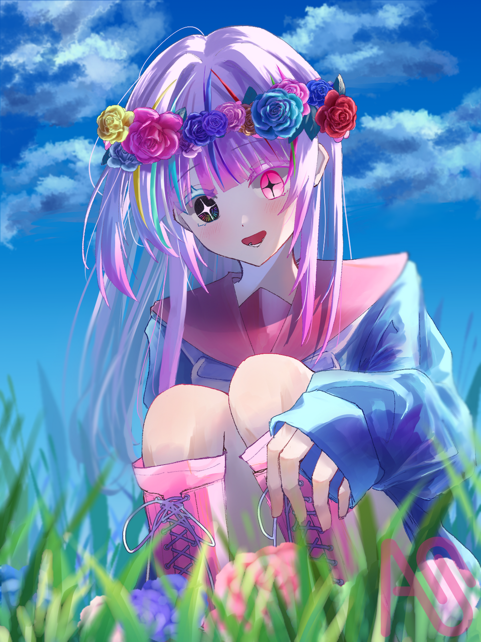 見つけた！ Illust of 水瀬 CLIPSTUDIOPAINT pink oc kawaii 水色の思い出