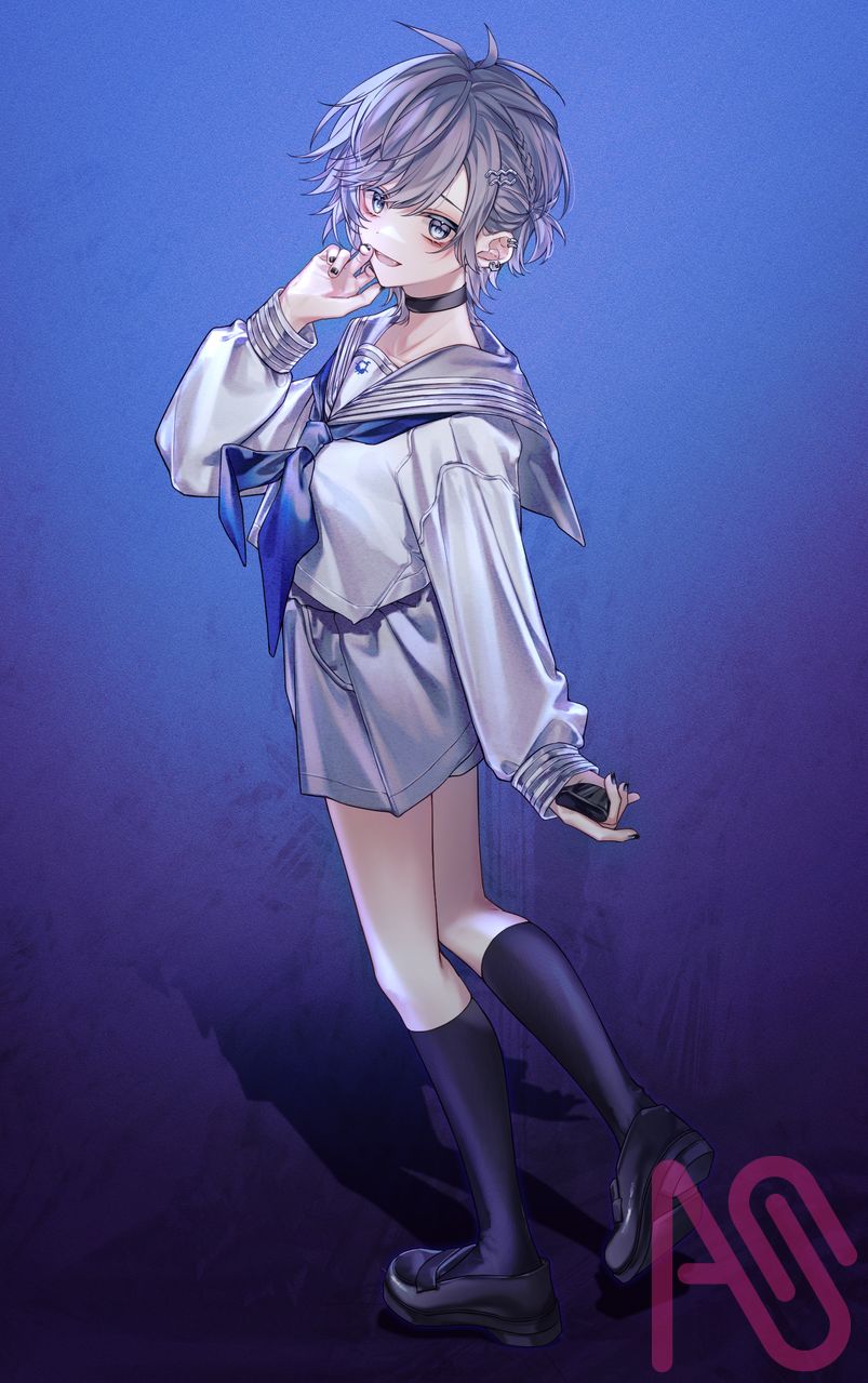 rkgk/yog Illust of ヤミ咲 drawing オリジナルキャラ illustration art original digital commission kawaii 初心者のクズイラスト 絵柄が好みって人にフォローされたい