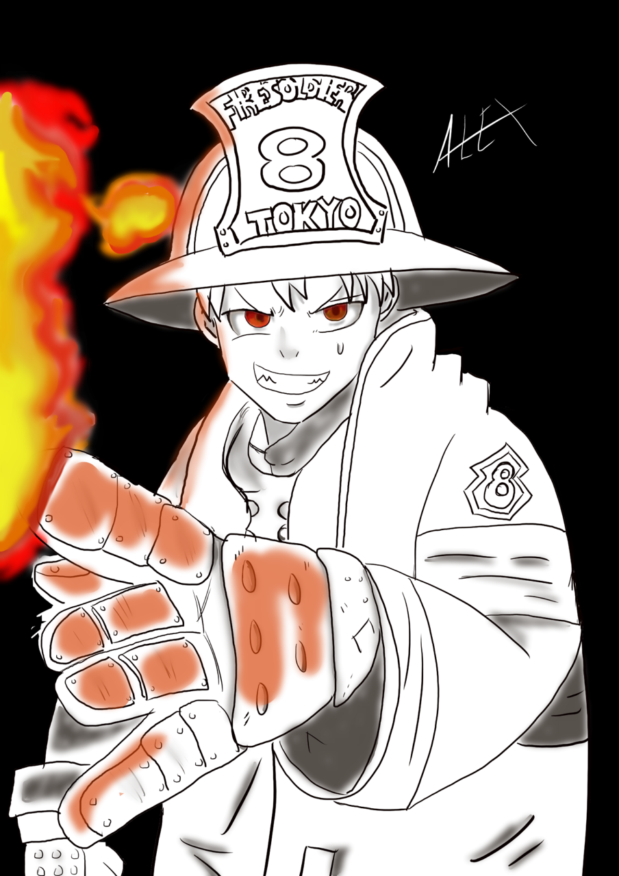 fire force alexGHOST33 Illustrations ART street