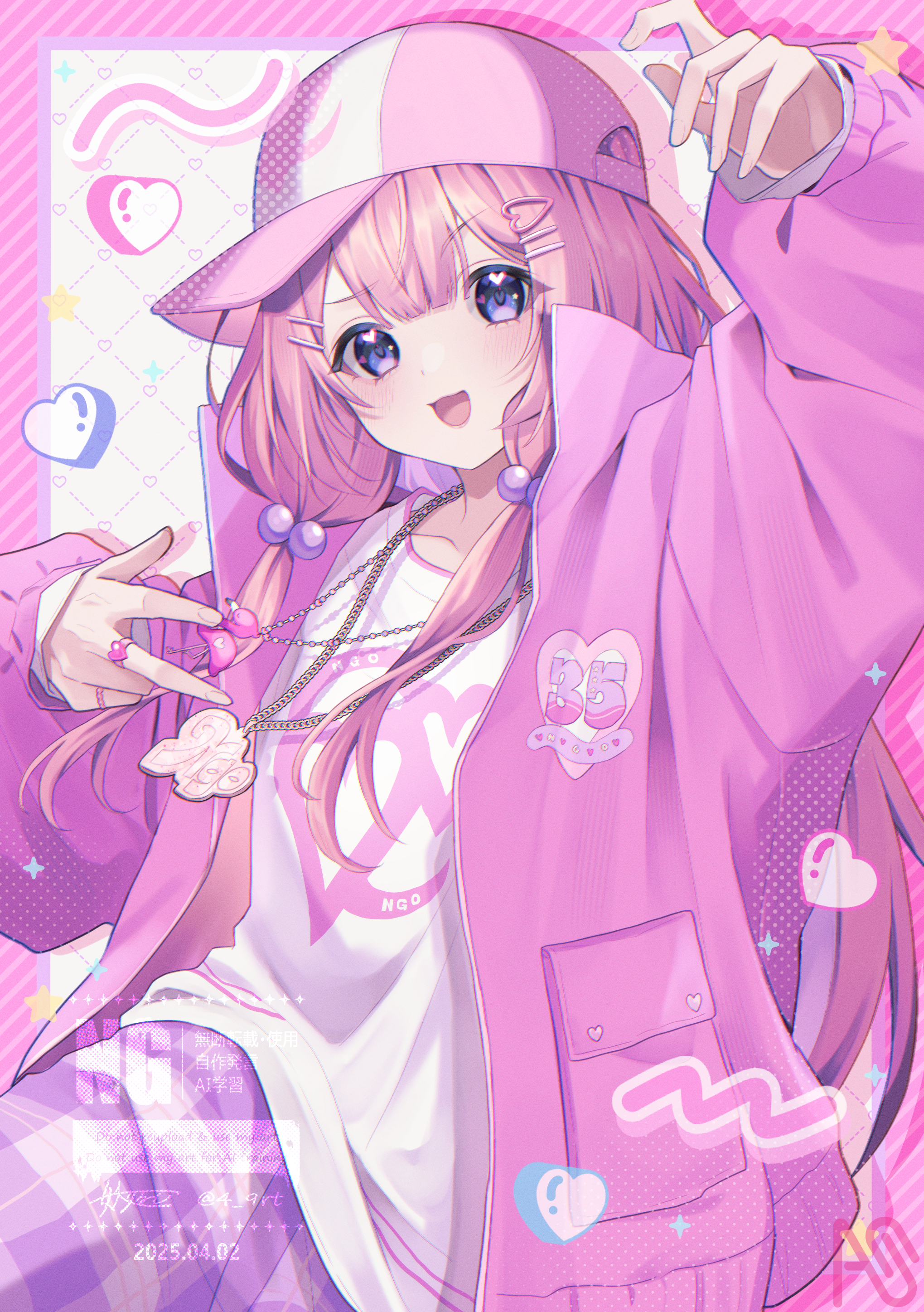 手描きアニメキャラクター ピンク dcc7cb754c820e3feebdd2229bc96d