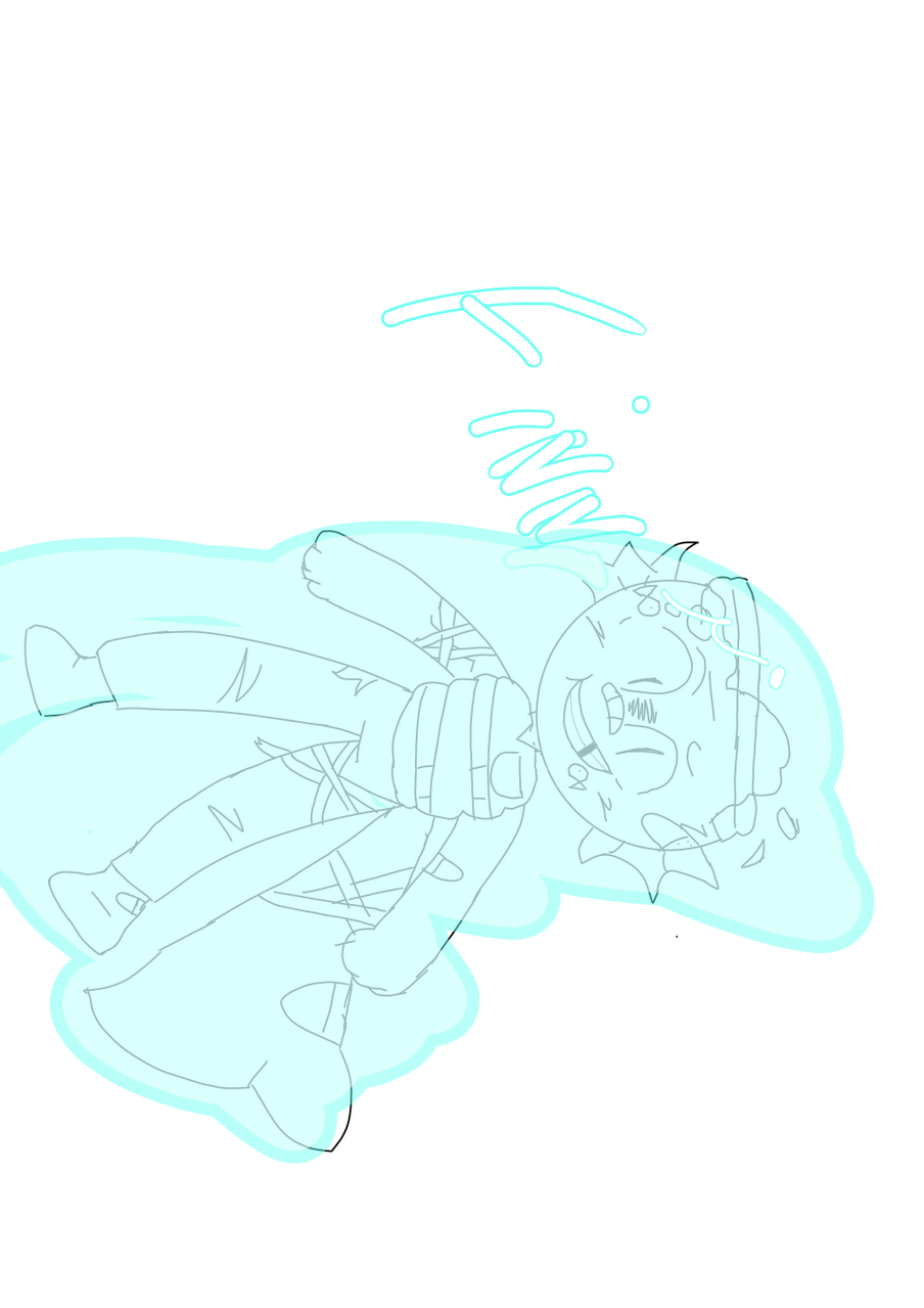 Finn! (Comment what you think!)  Illust of cat5bird AI_art medibangpaint *dandys world* *pop* *neon"