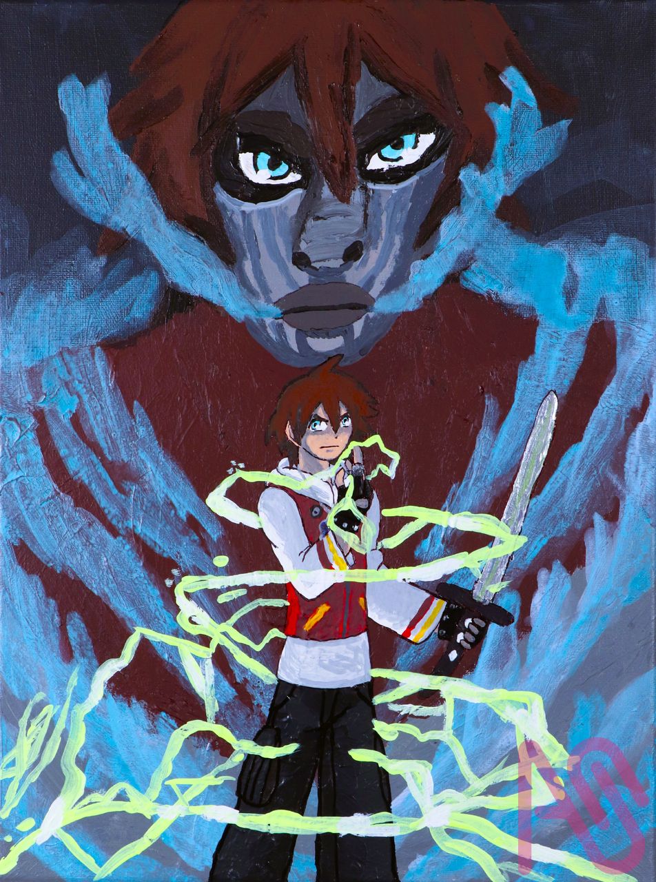 Renton Thurston + Gorilla titan Illust of Lmayuku AI_art Traced_illustration fanart fanartdigital EurekaSeven carecharacters funimation Eureka7 RentonThurston GorillaTitan
