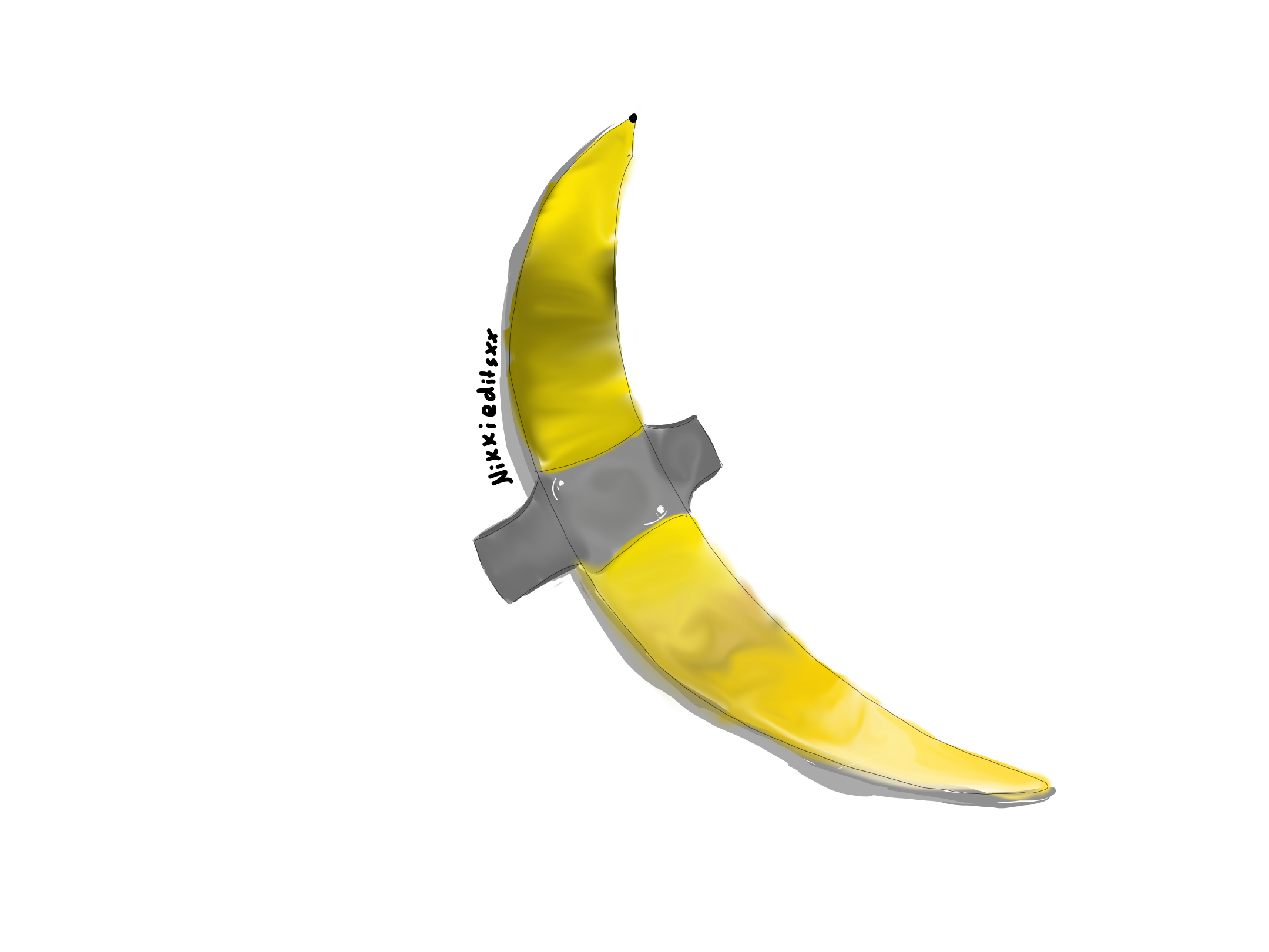 banana duck taped to a wall Blitzø Illustrations ART street