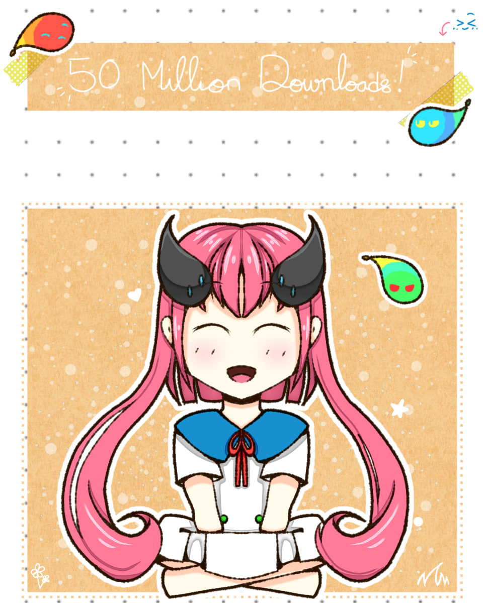 Medibang 50 Million Downloads Celebration AmusedSparrow - 插图 ART street