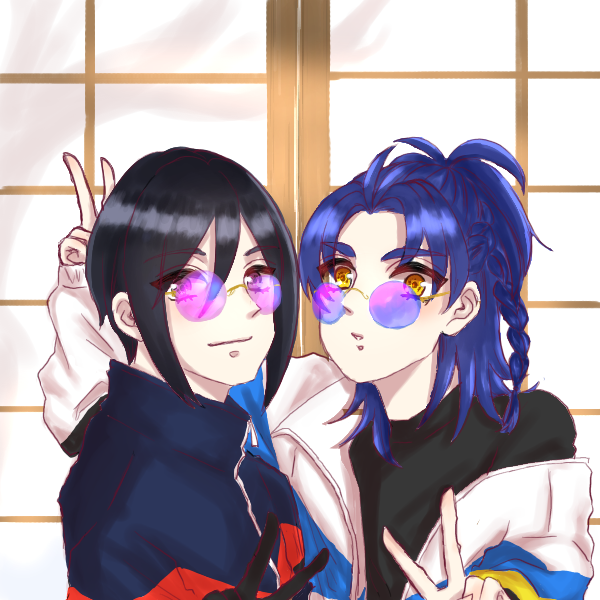 薬研と貞ちゃん 眼鏡 のんのん イラスト Art Street アートストリート